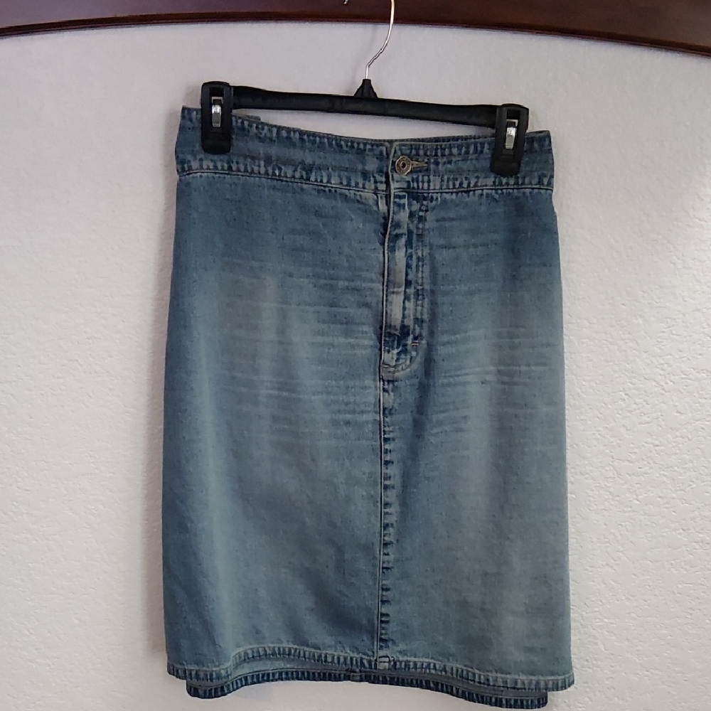 L.A. Blues Light Blue Denim Pencil Skirt